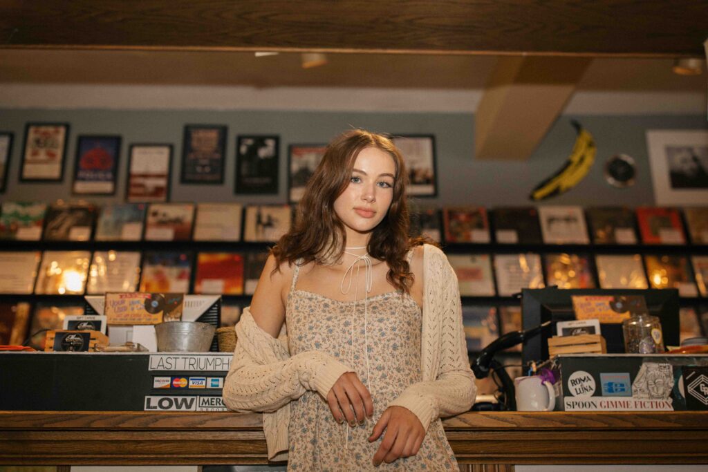 young woman at senior pictures in minneapolis