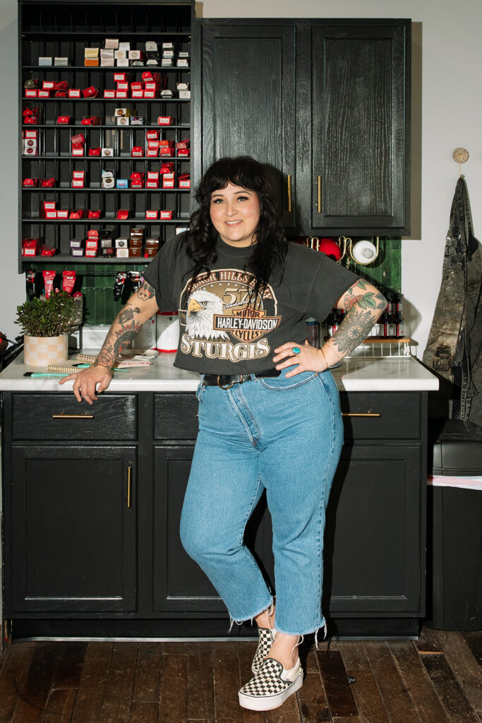 A Milwaukee photography session showcases a local hairstylist in her salon. 