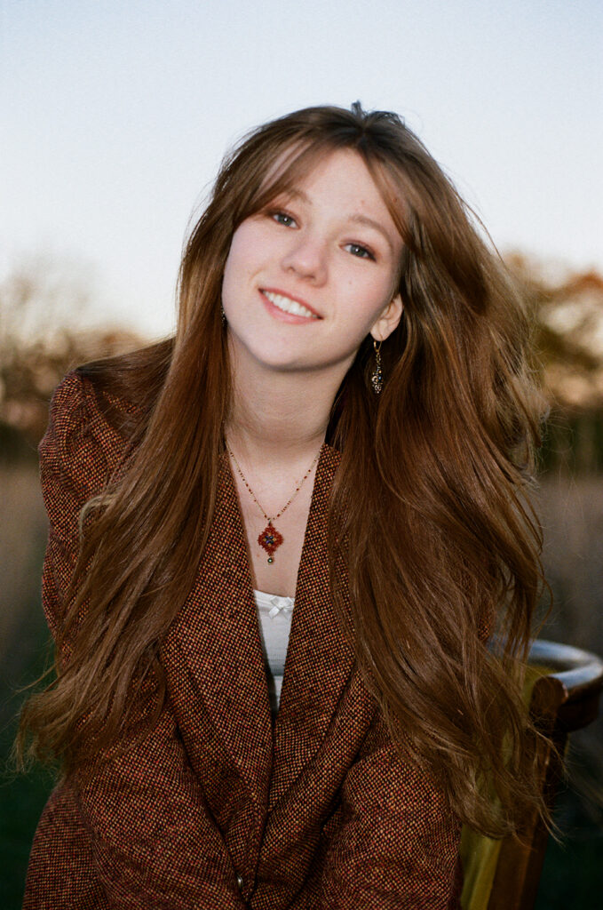A film image of a high school senior taken at Afton State Park during a photoshoot with a Minnesota senior photographer. 